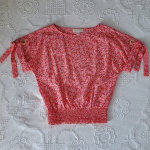 💞 Michael Kors Coral Blouse Size PETITE Small